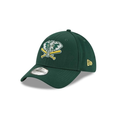 Oakland Athletics Gorra | New Era MLB Clubhouse Collection 39thirty Stretch Fit Cap Mexico - Verdes